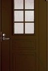 Входная дверь Jeld-Wen Basic 020 со стеклом Costwold с фрезерованной внешней стороной и гладкой внутренней коричневая